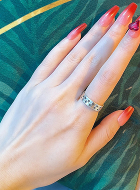 足银指环古法饰品开口可调节戒子