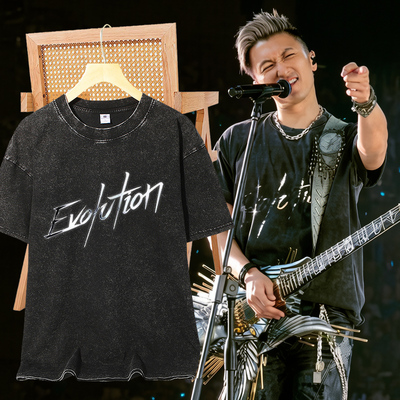 谢霆锋同款t恤evolution演唱衣服