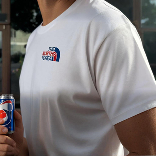 它是你要的 定制纯棉短袖t恤潮流印花north korea衣服宽松半袖衫