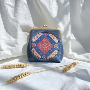 张和才蟠龙蟠凤古蜀锦牛皮包包，名家非遗手作女包