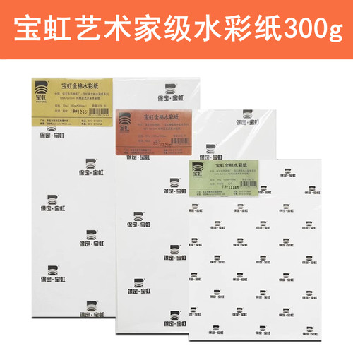 宝虹水彩纸300g全棉艺术家级