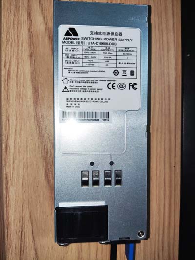 全新欧陆通600W服务器电源 U1A-D10600-DRB  电源 套壳