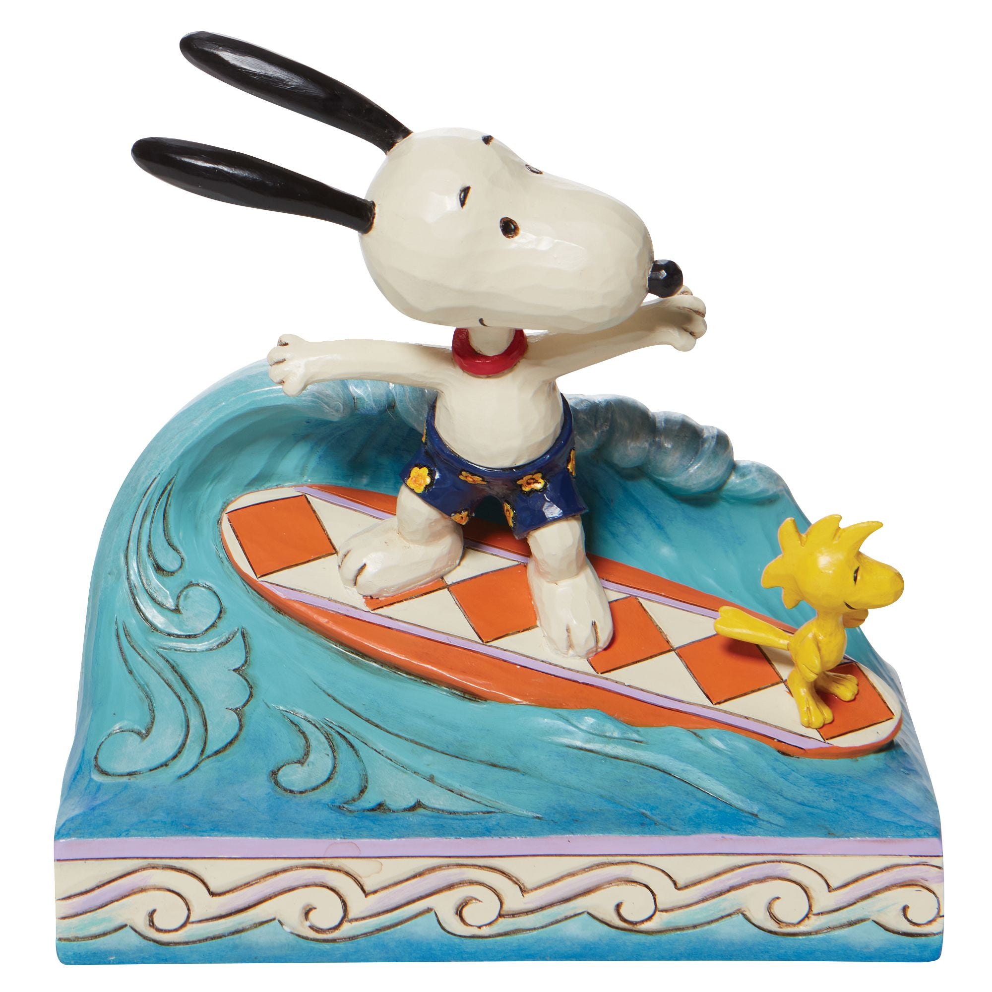 【美国代购】Snoopy and woodstock surfi史努比和伍德冲浪摆件