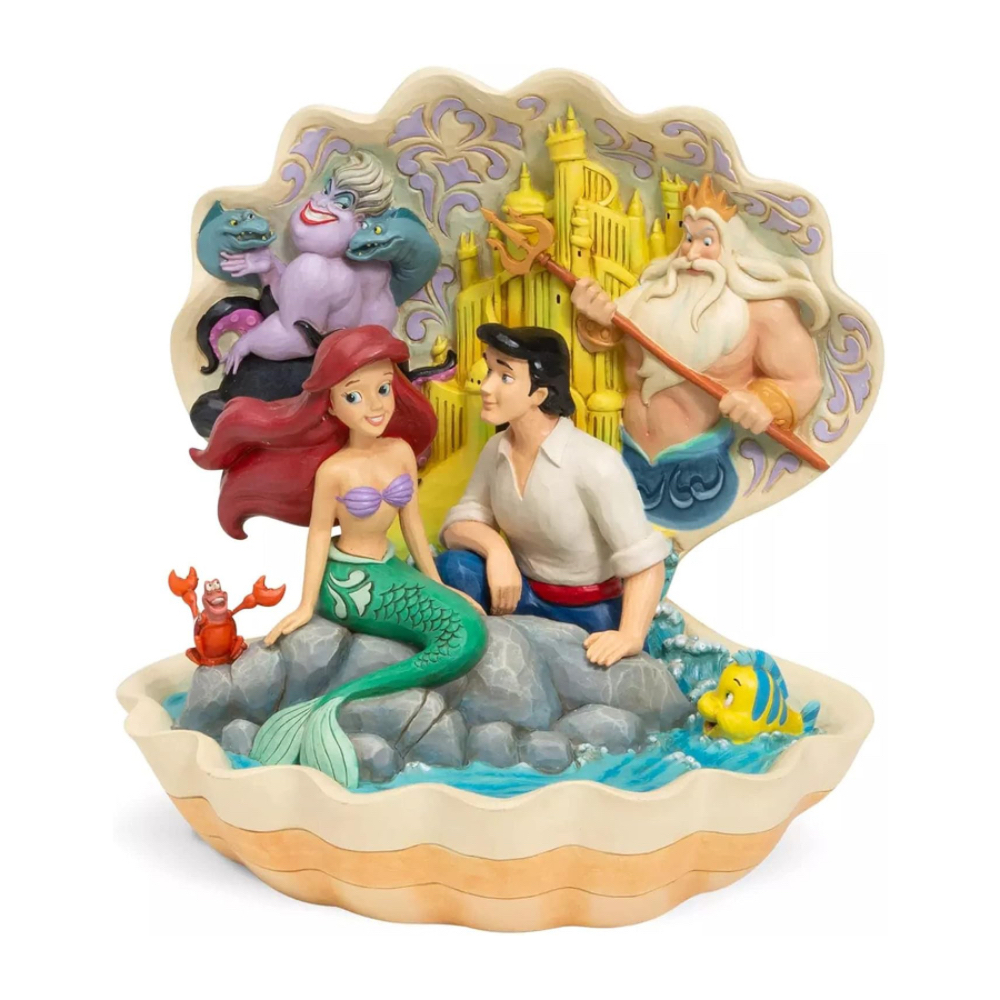 【Disney美国代购】Little Mermaid Seashell贝壳美人鱼公主摆件