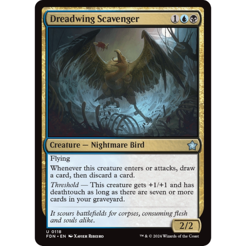 惧翼食腐鸟 Dreadwing Scavenger 平/闪 基石构筑 FDN 多色 银