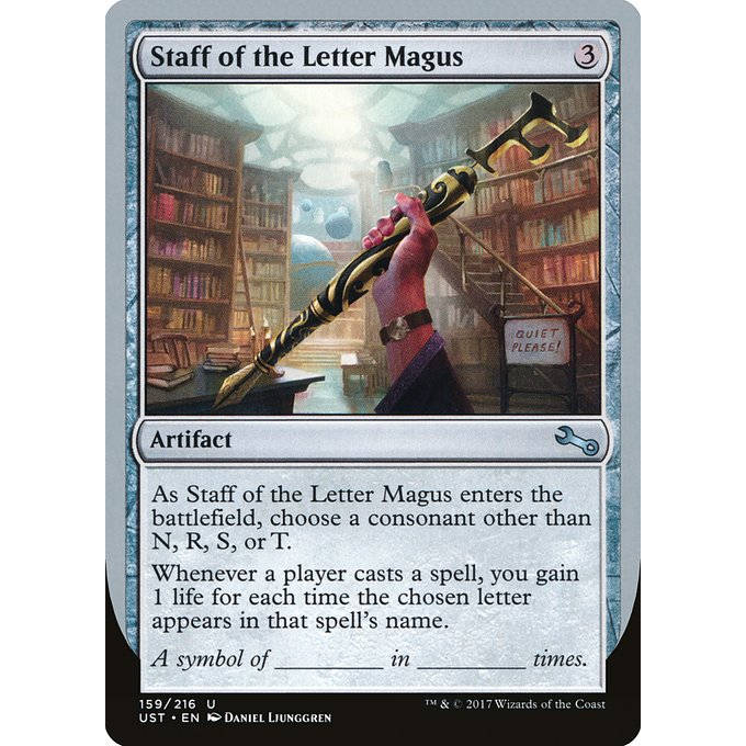 呆呆龙卡牌 万智牌 Staff of the Letter Magus 闪 英文 鸡飞3