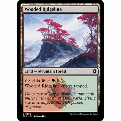万智牌 林木山脊 Wooded Ridgeline 353 英文 平 斑隆洛 BLB