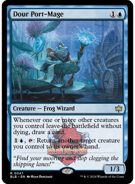 呆呆龙 万智牌 寡言港法师 Dour Port-Mage 0047 平/闪