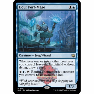 呆呆龙 万智牌 寡言港法师 Dour Port-Mage 0047 平/闪