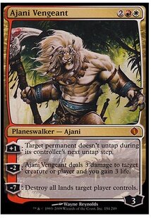 呆呆龙卡牌 万智牌 英文 复仇阿耶尼 阿拉若断片