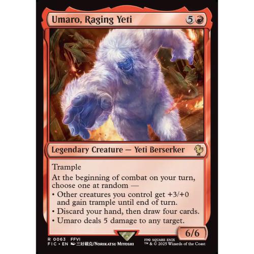 万智牌 狂怒雪人乌玛罗 Umaro, Raging Yeti 平/闪/扩画 最终幻想
