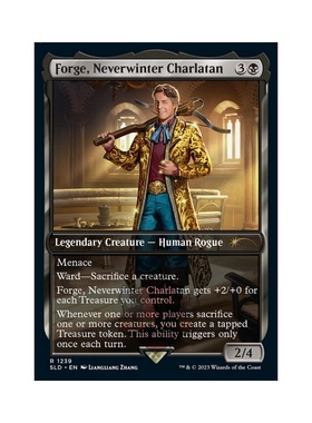 万智牌 Forge, Neverwinter Charlatan 英文 secret Lair SL 黑色