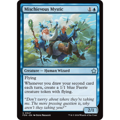 恼人秘教徒 Mischievous Mystic 平/闪 基石构筑 FDN 蓝色 银