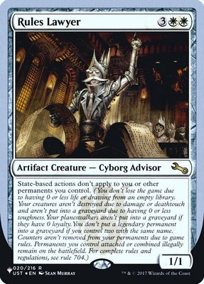 万智牌 英文 鸡飞4 UNF list 平闪 Rules Lawyer