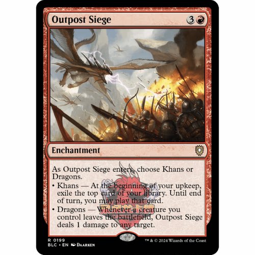 万智牌 围攻哨站 Outpost Siege 199 斑隆洛指挥官 红色 金