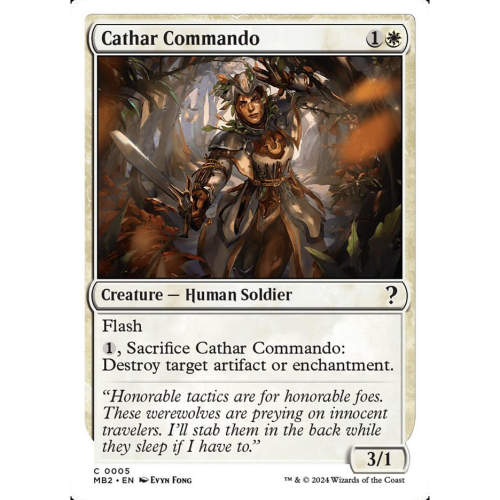 MB2 万智牌 神秘2 5 cathar commando 护教军突击兵 神秘补充包2