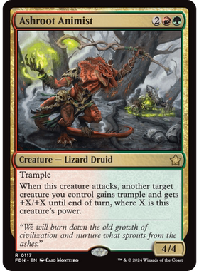 烬根物灵师 Ashroot Animist 平/闪/扩画 基石构筑 FDN 多色 金