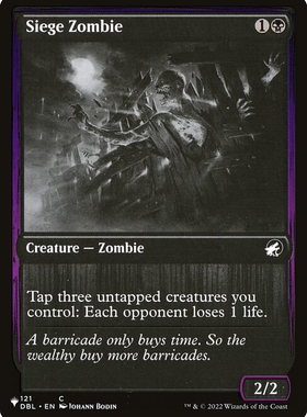 呆呆龙卡牌 万智牌 英文 the list 围城灵俑 黑色 铁