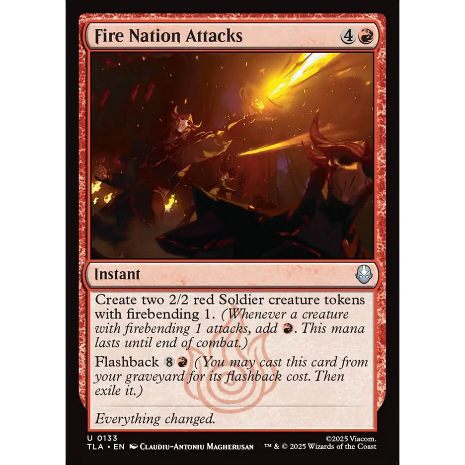 万智牌 fire nation attacks 烈火国进击 TLA 平/异画/闪