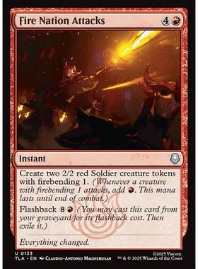 万智牌 fire nation attacks 烈火国进击 TLA 平/异画/闪