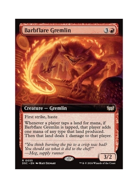 万智牌 炙鞭怪灵 Barbflare Gremlin 扩画 暮悲邸:鬼屋惊魂 红色