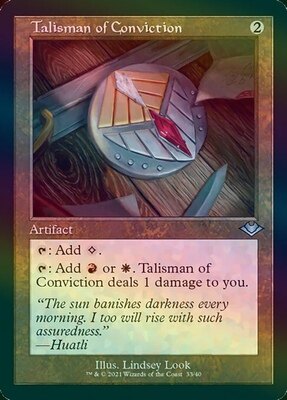 呆呆龙卡牌万智牌 摩登新篇 老框闪/蚀刻闪 英文 老框 信念饰符