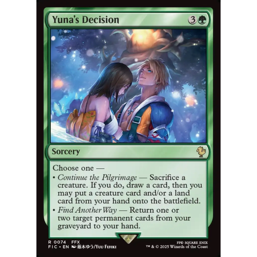 呆呆龙 万智牌 尤娜的决断 Yuna's Decision 平/闪/扩画 最终幻想