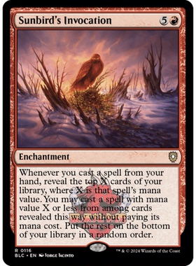 万智牌 阳禽祝愿 Sunbird's Invocation 116 斑隆洛指挥官 红色