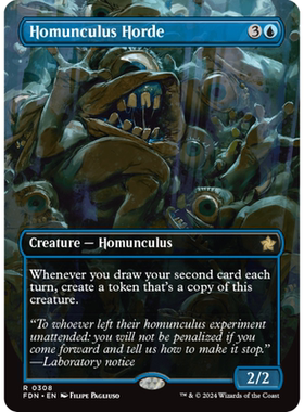 造妖大群 Homunculus Horde 平/闪/异画 基石构筑 FDN 蓝色 金