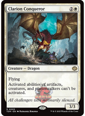 万智牌 鞑契 龙岚录 平/闪/扩画 Clarion Conqueror 咆号威龙