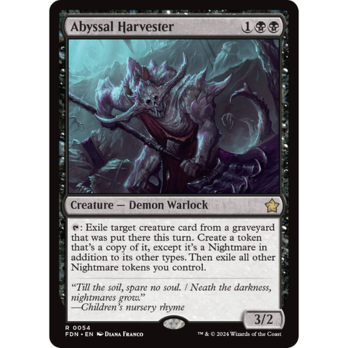 深渊索命魔 Abyssal Harvester 平/闪/扩画 基石构筑 FDN 黑色 金