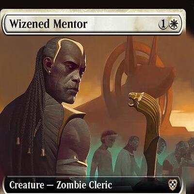 万智牌 睿智导师 Wizened Mentor 英文 扩画 乙太漂移指挥官 白色