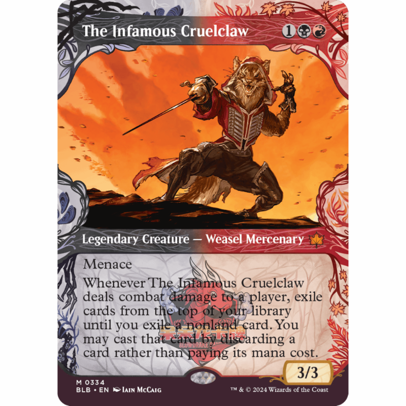 万智牌 恶名昭彰的虐爪 The Infamous Cruelclaw 334 异画 平/闪