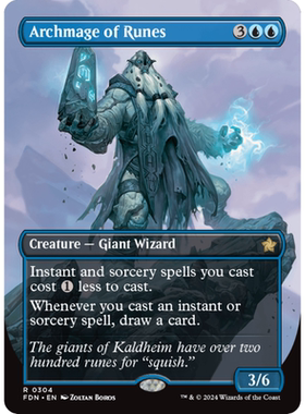 符文大法师 Archmage of Runes 平/闪/异画 基石构筑 FDN 蓝色 金