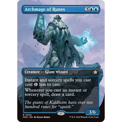 符文大法师 Archmage of Runes 平/闪/异画 基石构筑 FDN 蓝色 金