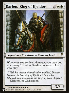 呆呆龙卡牌 万智牌 英文 the list 奇亚多王达利安 白色 金