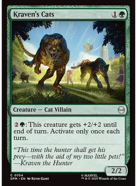 呆呆龙 万智牌 Kraven's Cats 克莱文的猎豹 平/闪 SPM 蜘蛛侠