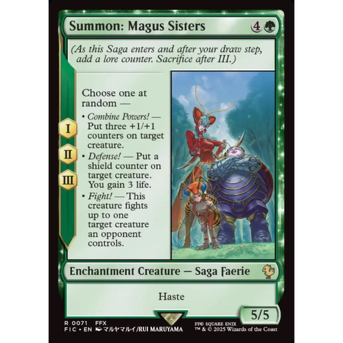 召唤:梅加斯三姐妹 Summon Magus Sisters 平/闪/扩画 最终幻想