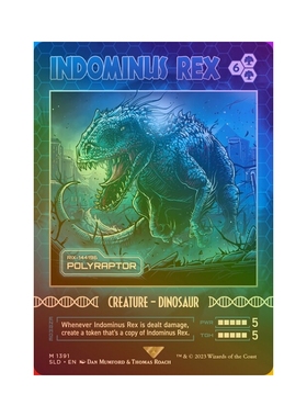 呆呆龙卡牌 万智牌 多态迅猛龙 异画 英文闪 Secret Lair SL 绿色