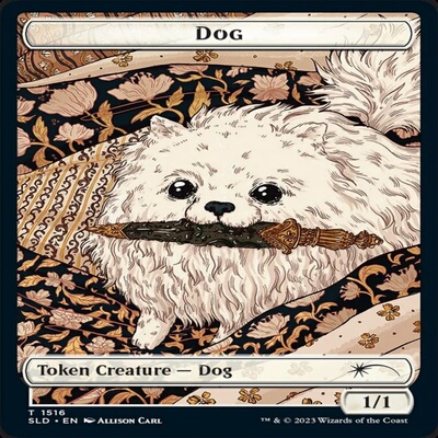 呆呆龙卡牌 万智牌 狗衍生物 Dog Token 英文 SLD 1516 闪