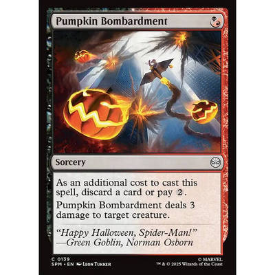 呆呆龙 万智牌 Pumpkin Bombardment 南瓜乱炸 平/闪 SPM 蜘蛛侠