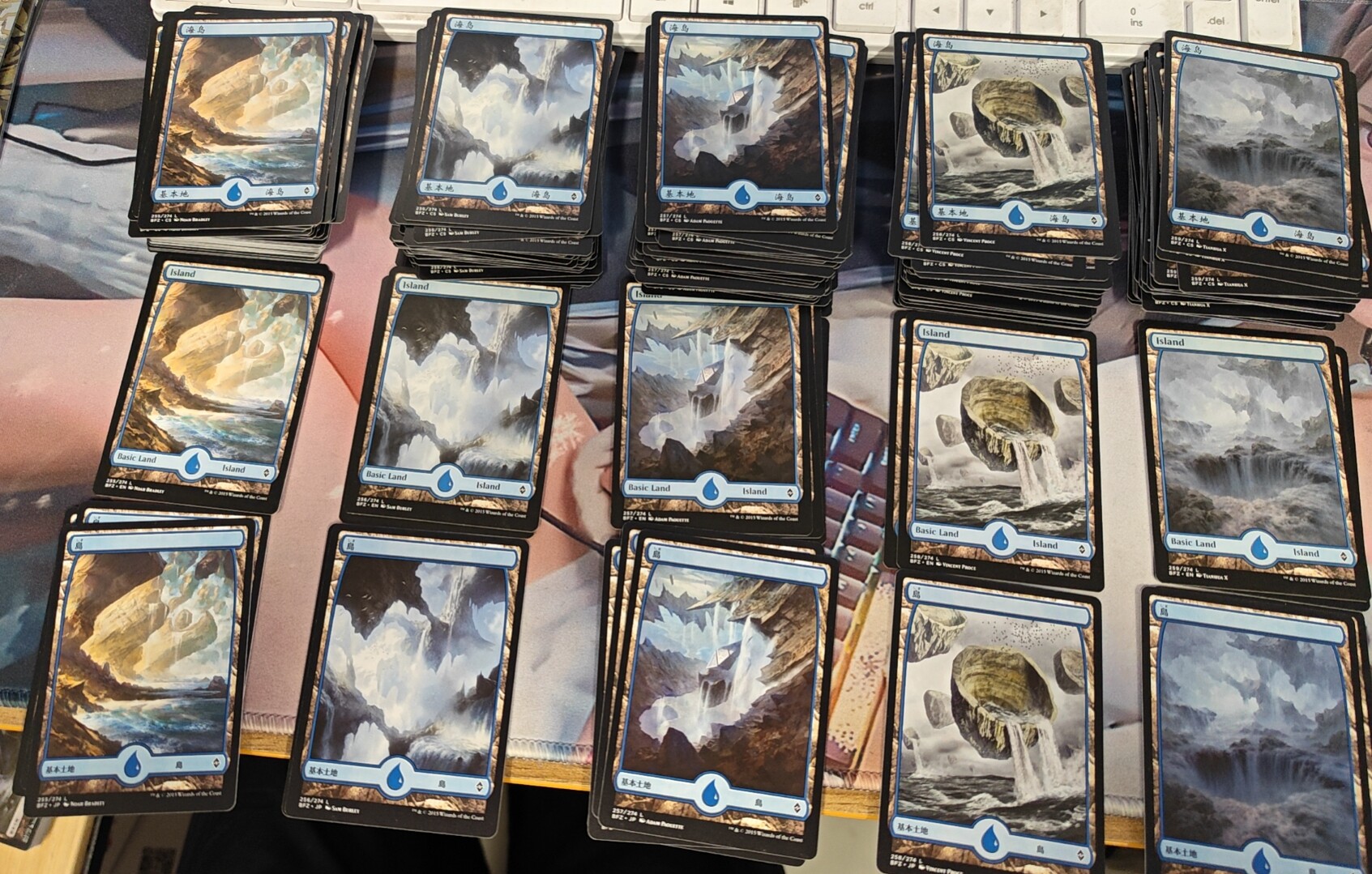 呆呆龙卡牌 万智牌 大画 基本地 海岛 再战赞迪卡 简中/英文/日文