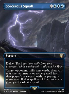 万智牌 sorcerous squall 扩画 英文 魔戒节假日版 蓝色 金