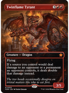双焰暴君 Twinflame Tyrant 平/闪/异画 基石构筑 FDN 红色 秘稀