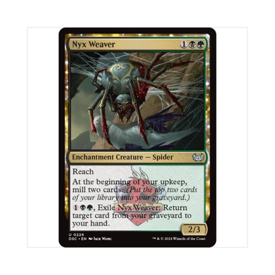 万智牌 尼兹蜘蛛 Nyx Weaver 暮悲邸:鬼屋惊魂指挥官 多色 银