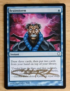 呆呆龙卡牌 万智牌 英文 脑力激荡 骤霜预组 签字