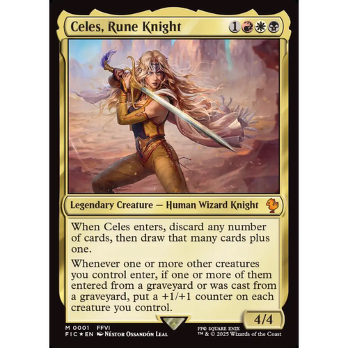 万智牌 符文骑士塞丽丝 Celes, Rune Knight 平/闪/潮涌 最终幻想
