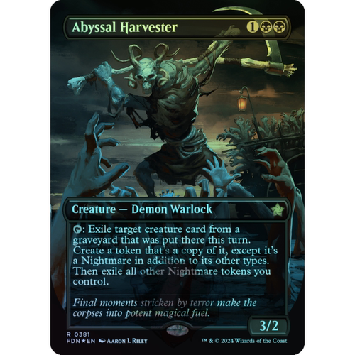 深渊索命魔 Abyssal Harvester 异画 法术力闪 基石构筑 FDN 黑色