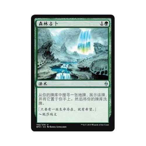 呆呆龙万智牌 森林占 Sylvan Scrying 简中/英文/日文 再战赞迪卡
