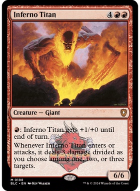 万智牌 炼狱泰坦 Inferno Titan 198 斑隆洛指挥官 红色 秘稀